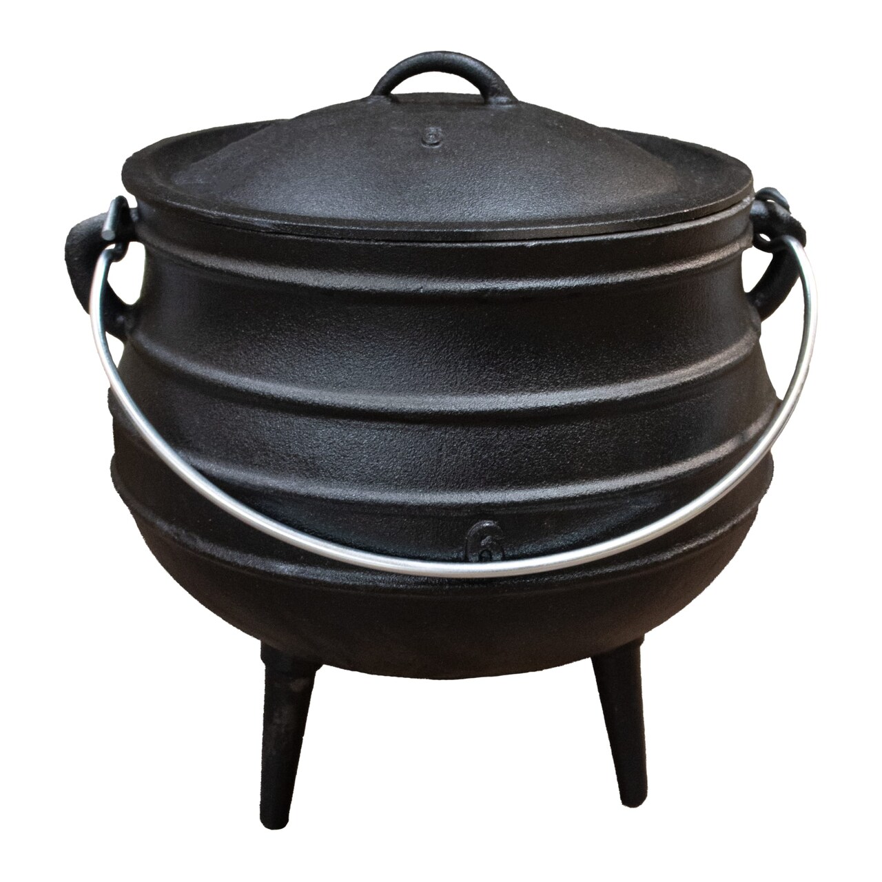 Lehman's Campfire Cooking Kettle Pot - Cast Iron Potjie Dutch Oven with 3 Legs and Lid